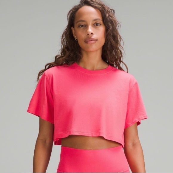 lululemon athletica Tops - lululemon athletica all yours cropped tee, glaze pink